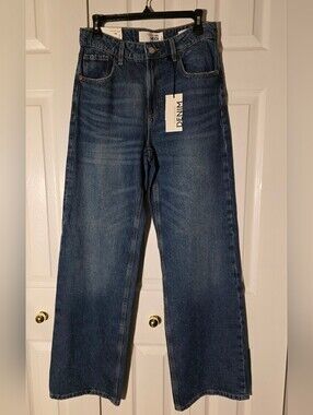 Dynamite Denim Heidi High Rise Wide Leg Jeans 8 Medium Indigo / Aspen